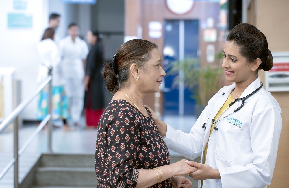 Patient enjoying clear vision without glasses after LASIK surgery