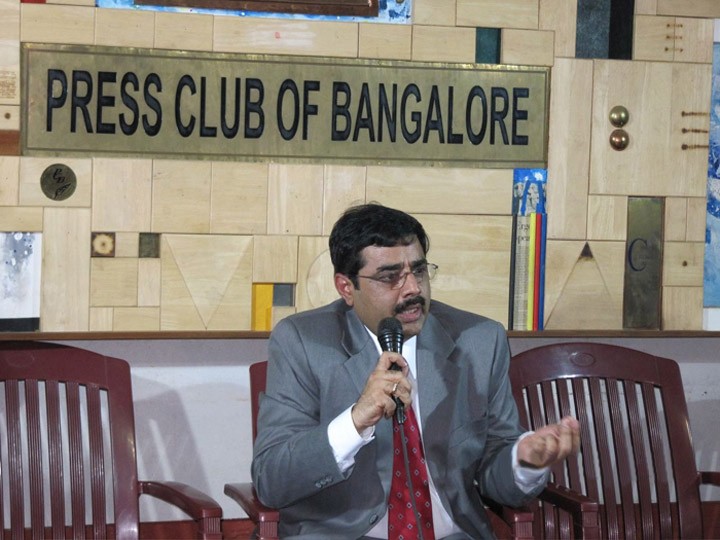 Dr. Y.L. Rajashekar at Press Club Bangalore